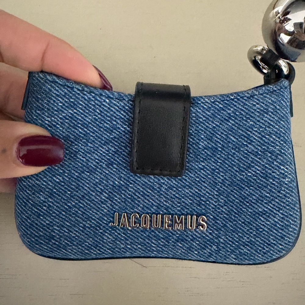 Jacquemus Blue Denim Le Porte Bisou card holder